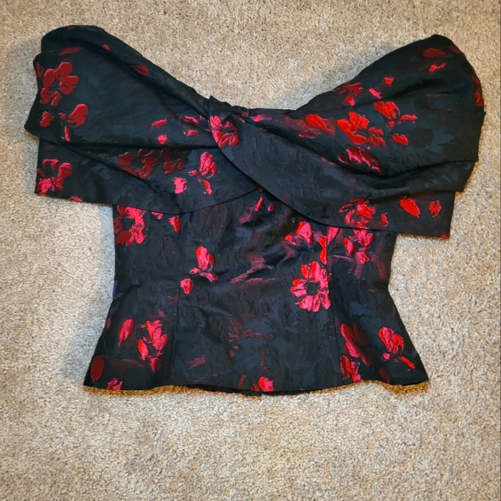 Bustier de jacquard floral (48)